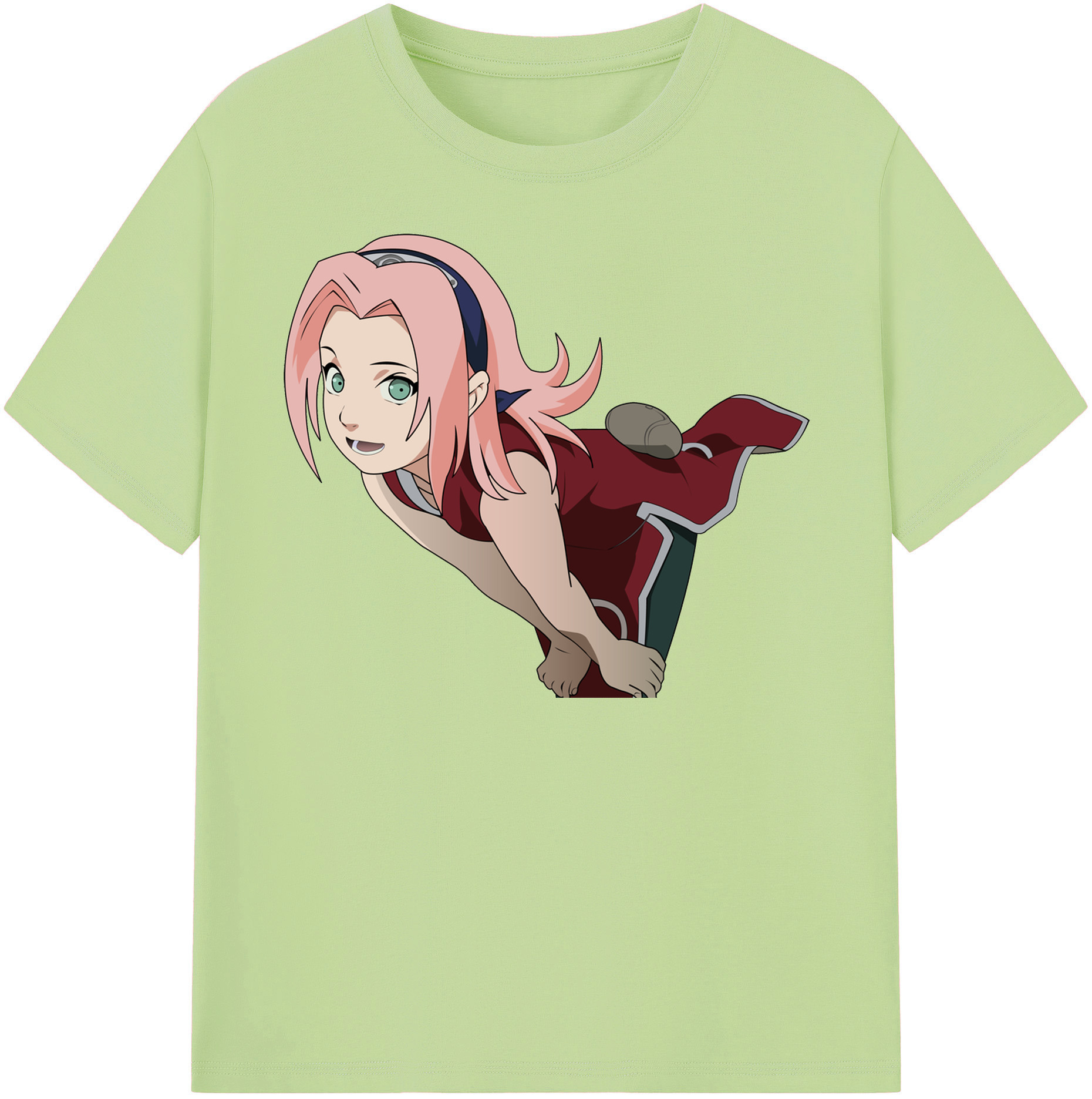 （画像用） NARUTO -ナルト- 春野サクラ Haruno Sakura 綿100％半袖Tシャツ（フロントプリント）
